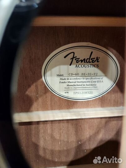 Акустическая гитара fender cd 60