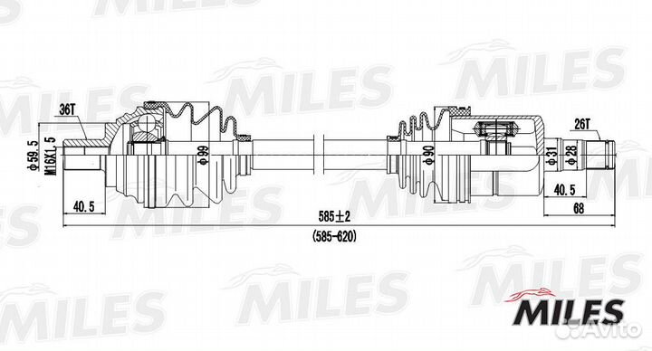 Привод в сборе audi A3 II/skoda/VW golf V-VI/passa