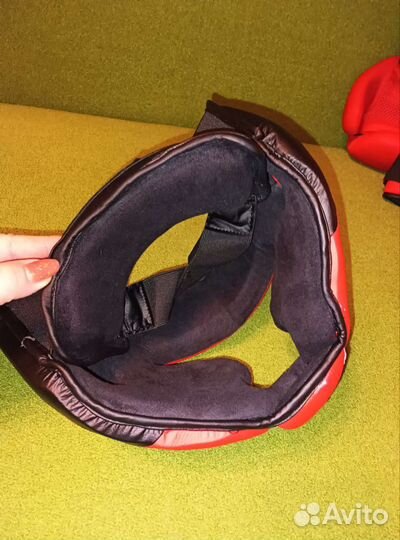 Защита детская для единоборств шлем, перчатки