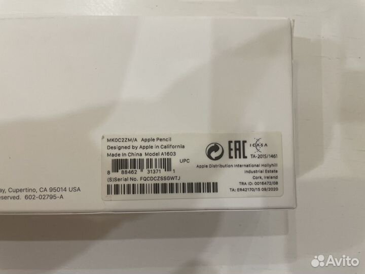 Apple pencil A1603, 1 gen, стилус