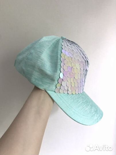 Кепка для девочки новая голубая (Бейсболка)