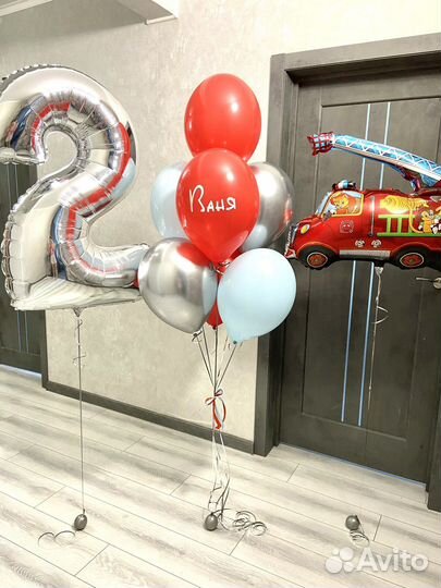 Шары для мальчика с машинкой