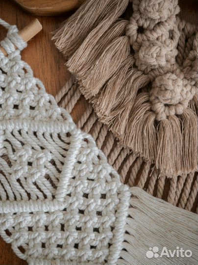 Настенное макраме панно