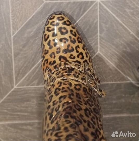 Ботинки леопардовые демисезонные