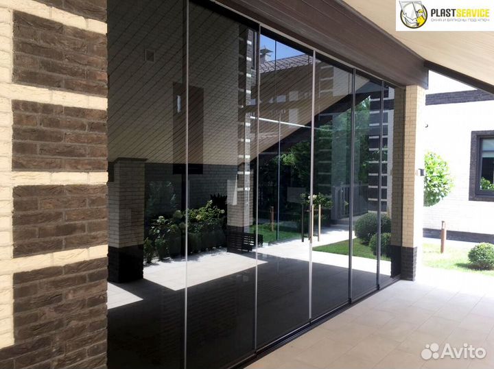 Безрамное остекление, окна пластиковые алюминиевые