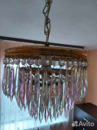 Люстра из Чешского хрусталя СССР