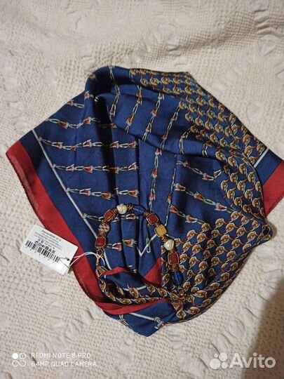 Бронь.Косынка на шею, с бусами