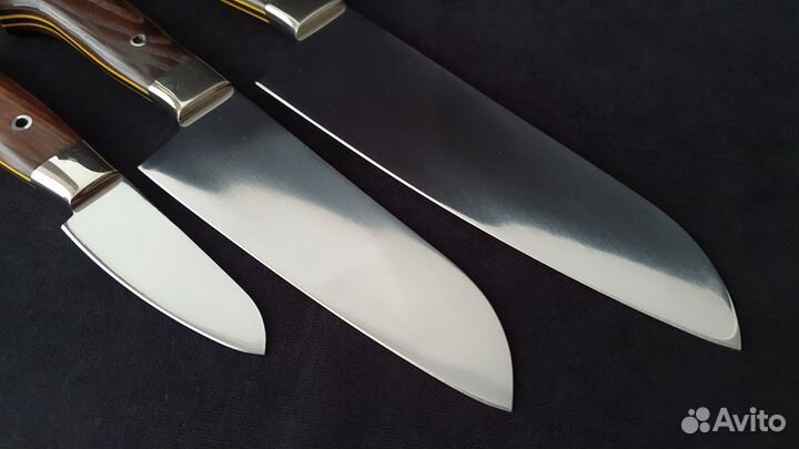 Набор кухонных ножей Гурман-95х18/Термо-Ясень