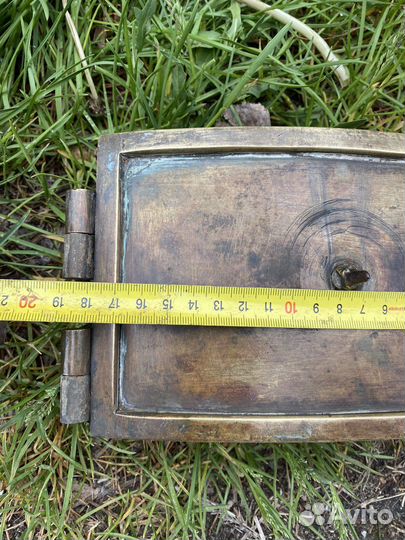 Старинная дверка для печки латунь