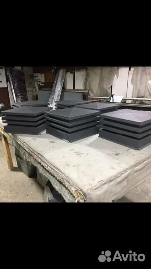 Колпаки на столбы забора Новочек