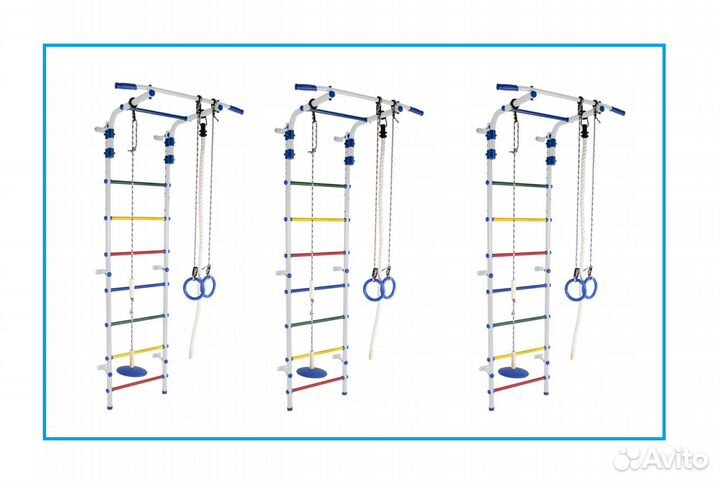 Дск пристенный до 120кг, цв белый-радуга арт 35749
