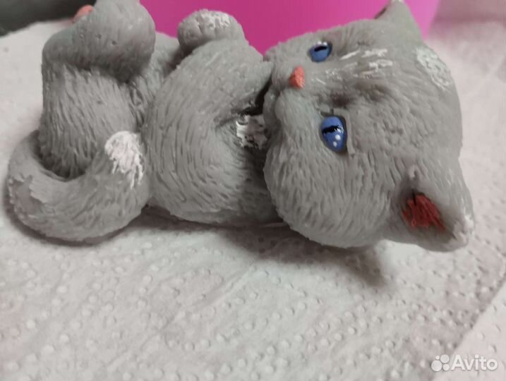 Новогодняя игрушка из мыла котик