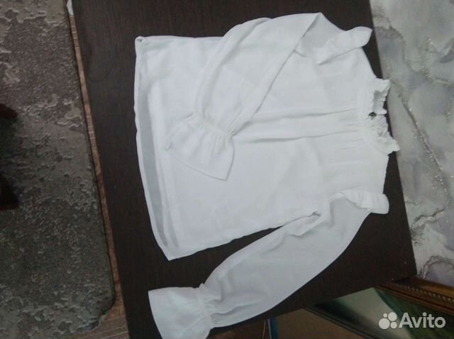 Блузка белая новая для девочки 134рази объявление продам