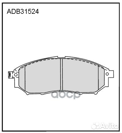 Колодки тормозные дисковые перед ADB31524 A