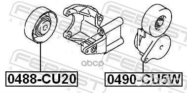 Ролик обводной 0488CU20 Febest