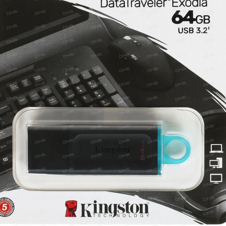 [DTX/64GB] Новая Флешка 64 Гб Usb 3.2 Kingston Data Traveler