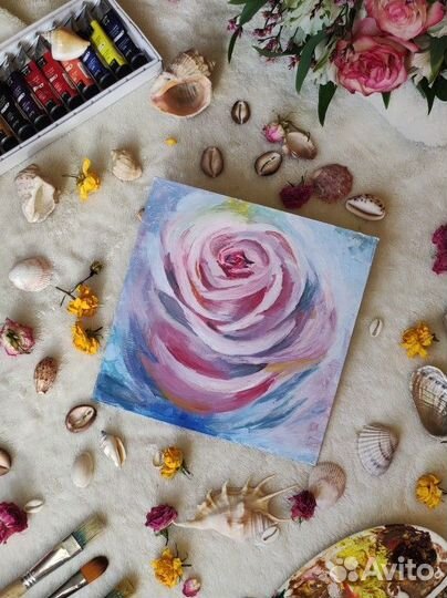 Картина маслом на заказ холст, двп, спил дерева