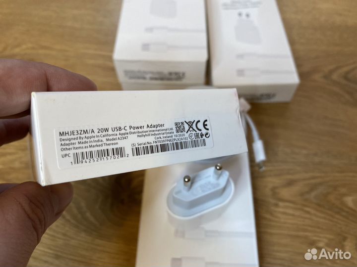 Apple 20W быстрая зарядка + кабель Lighting