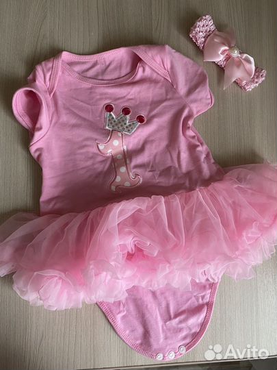 Платье боди для девочки 74 80