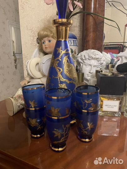 Графин с рюмками bohemia Винтаж