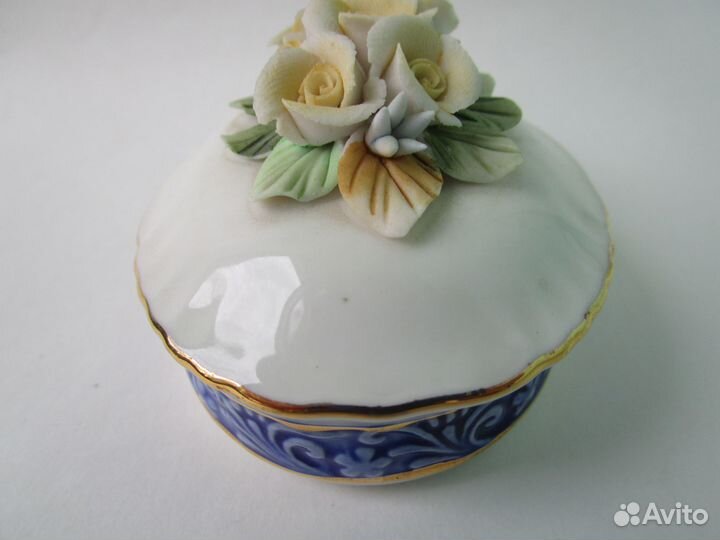 Шкатулка цветы костяной фарфор regal англия