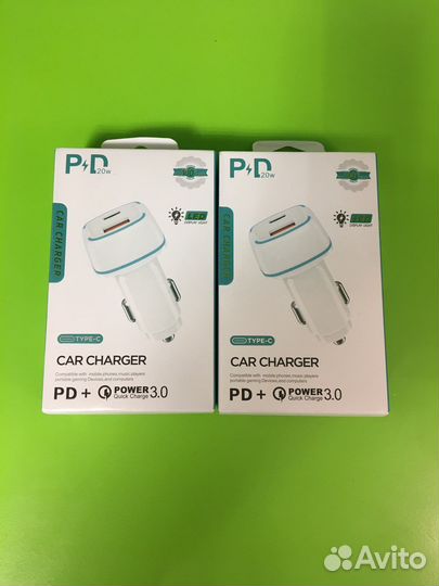 Автомобильные зарядное устройство 3.0 USB/type-c