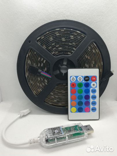 Светодиодная лента rgb 5050 5 метров комплект