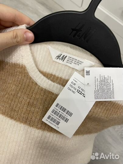 Новое вязанное платье 122/128 H&M