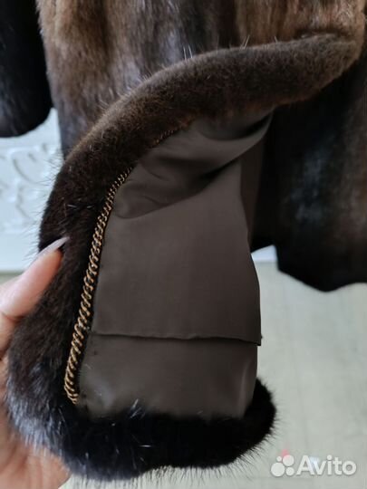 Шуба норковая с капюшоном