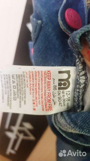 Джинсовые шорты для девочки 86