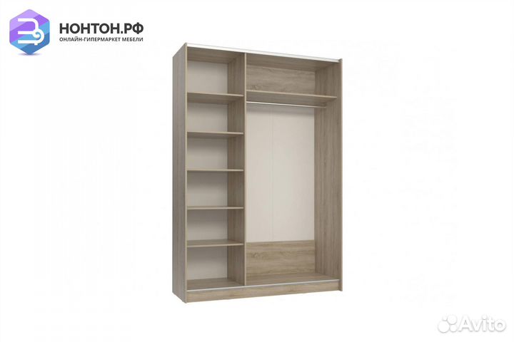Шкаф-купе Марвин дуб сонома / белый глянец / дуб с