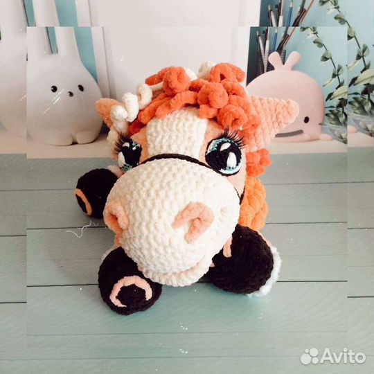 Вязаные плюшевые игрушки Пижамница лошадь, тигр