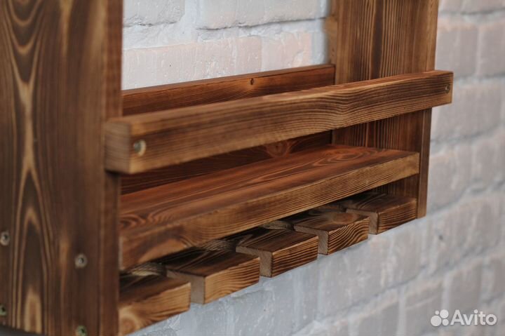 Подвесной бар в стиле лофт (бутылочница)