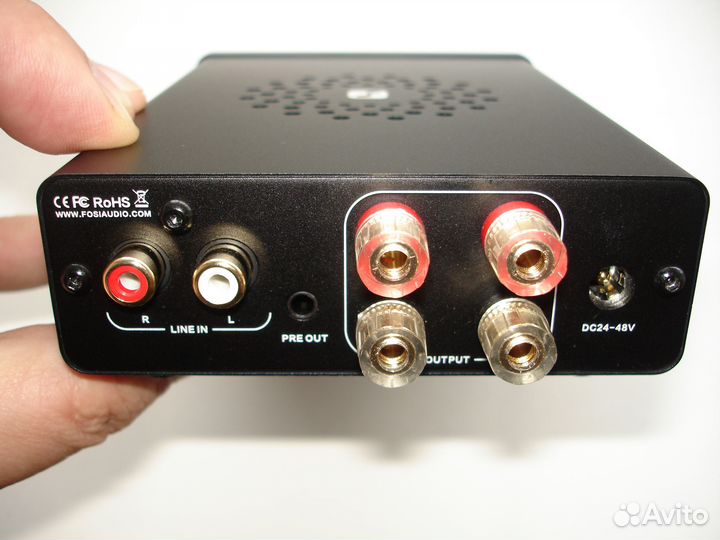 Стерео усилитель Fosi V3 и блок питания 48 вольт
