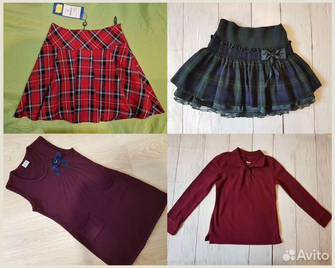 Школьная форма бордовая, 128-158 см