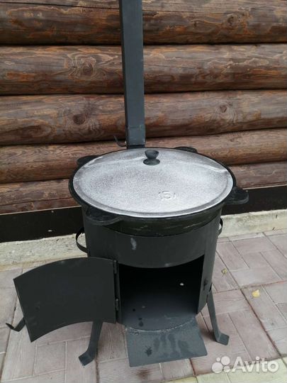 Печь под казан 16л+ казан 16л+ шумовка