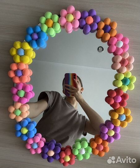 Цветочное зеркало как из pinterest