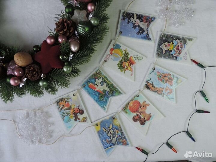 Гирлянда елочная в стиле СССР