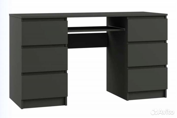 Стол письменный графит, белый