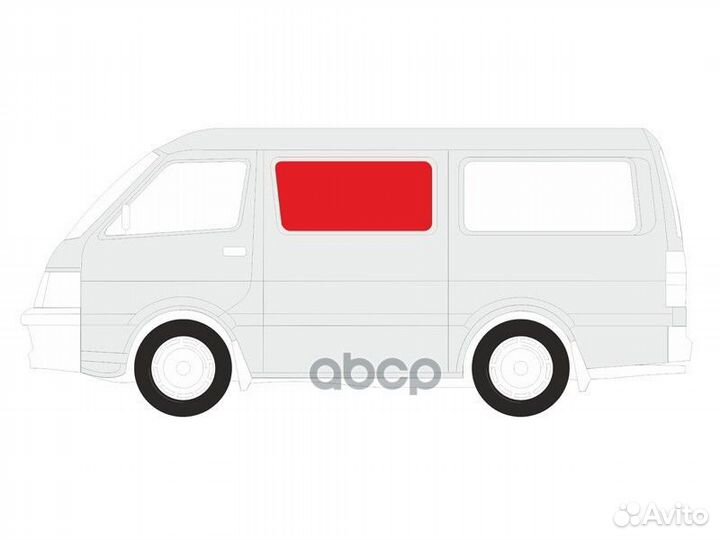 Стекло боковое опускное (Сзади/ Слева/ Цвет зел