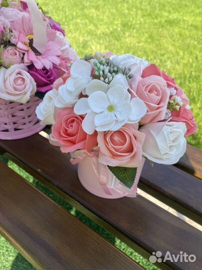 Букет из мыльных цветов, мыльные розы