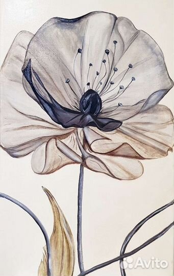 Интерьерная картина Цветы-Вуаль