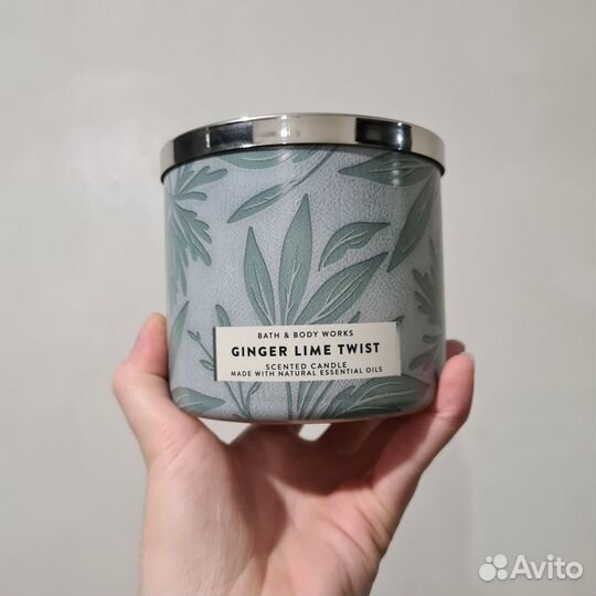 Свеча Bath and body works. Ginger lime twist