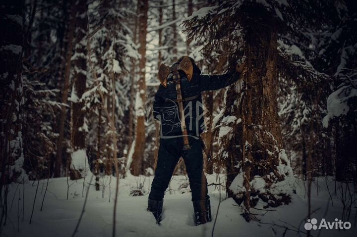 Кованый топор Перуна двусторонний