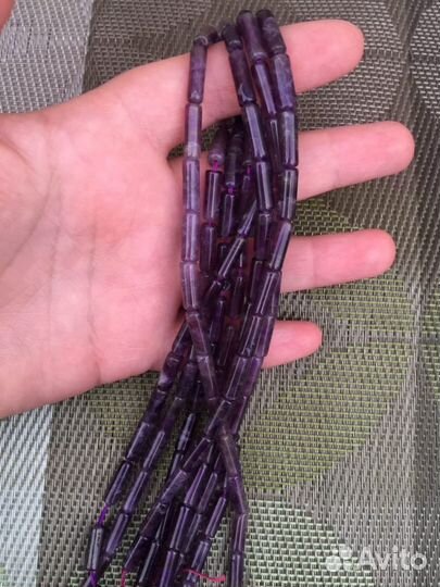 Аметист натуральный бусины