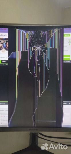 Монитор самсунг разбит экран 27 дюймов 2к 144 ггц