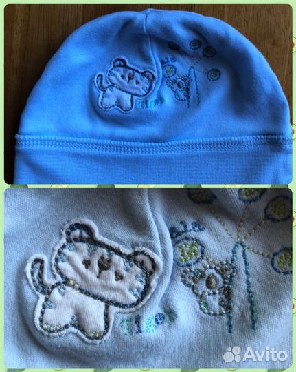 Шапочки для мальчика 0-6/9мес, 6 шт