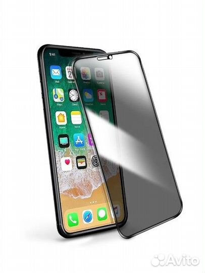 Защитное стекло 3D антишпион iPhone 12Mini