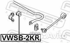 Втулка стабилизатора volkswagen caddy 04-15 зад