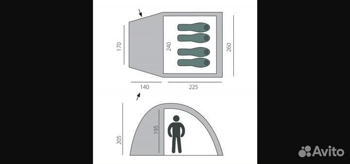 Палатка btrace dome 4